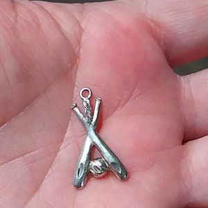 A sterling silver baseball pendant
